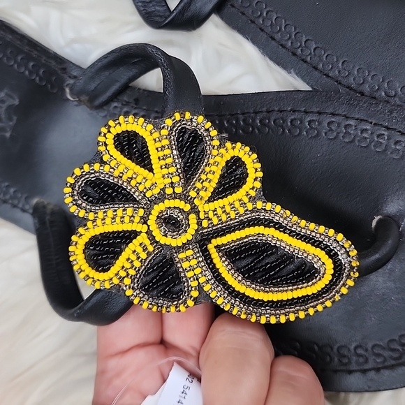 Artisan‎ Leather beaded sandals 42/10 - Picture 4 of 9